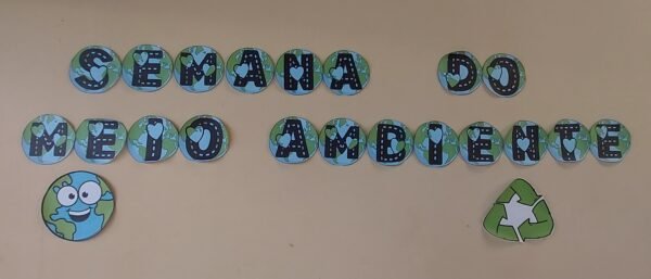 Letras decoradas SEMANA DO MEIO AMBIENTE
