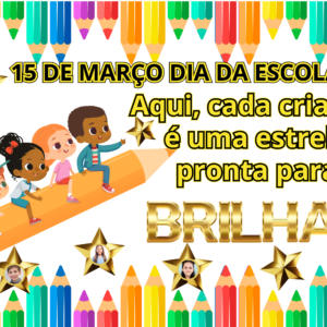 Painel interativo gigante dia da escola