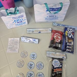 kit sacolinhas personalizadas para dia dos pais 2026