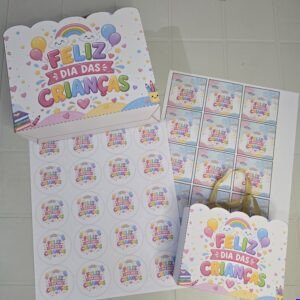 Kit sacolinha e tags dia das crianças